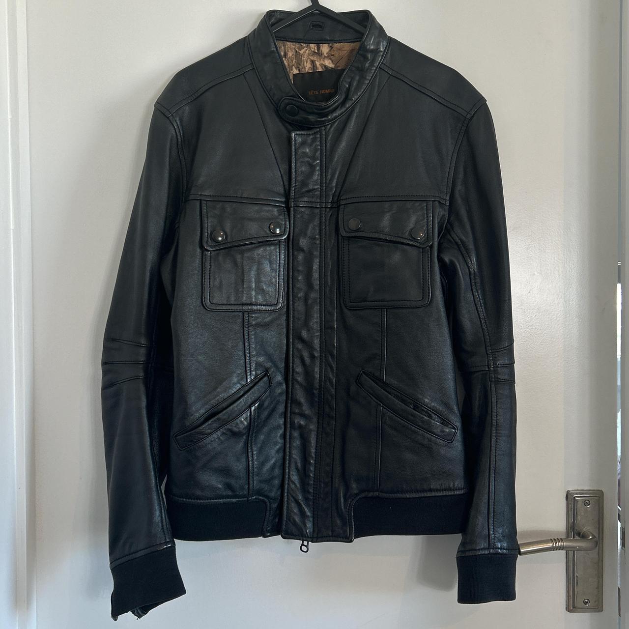 Tete Homme Leather Biker Jacket Rider